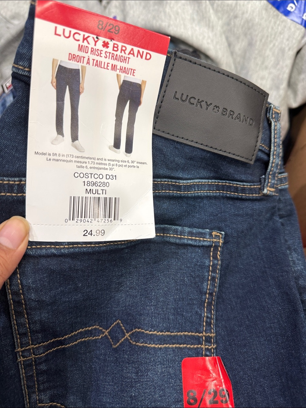 Lucky Brand Men's Straight Jeans in Dark Denim Blue